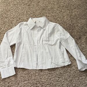 Amazon Women's White Button-Down Shirt
